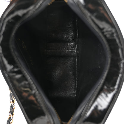 Chanel Patent Quilted Tassel Camera Case Black 5 of 10