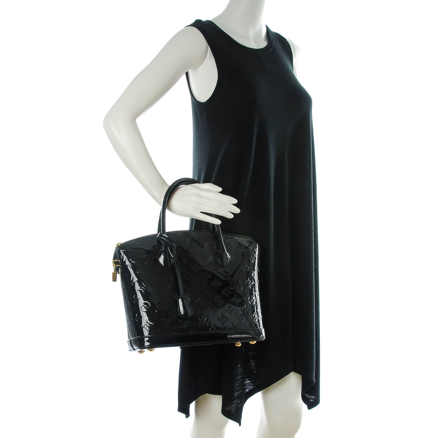 Louis Vuitton Vernis Lockit PM Black 2 of 7
