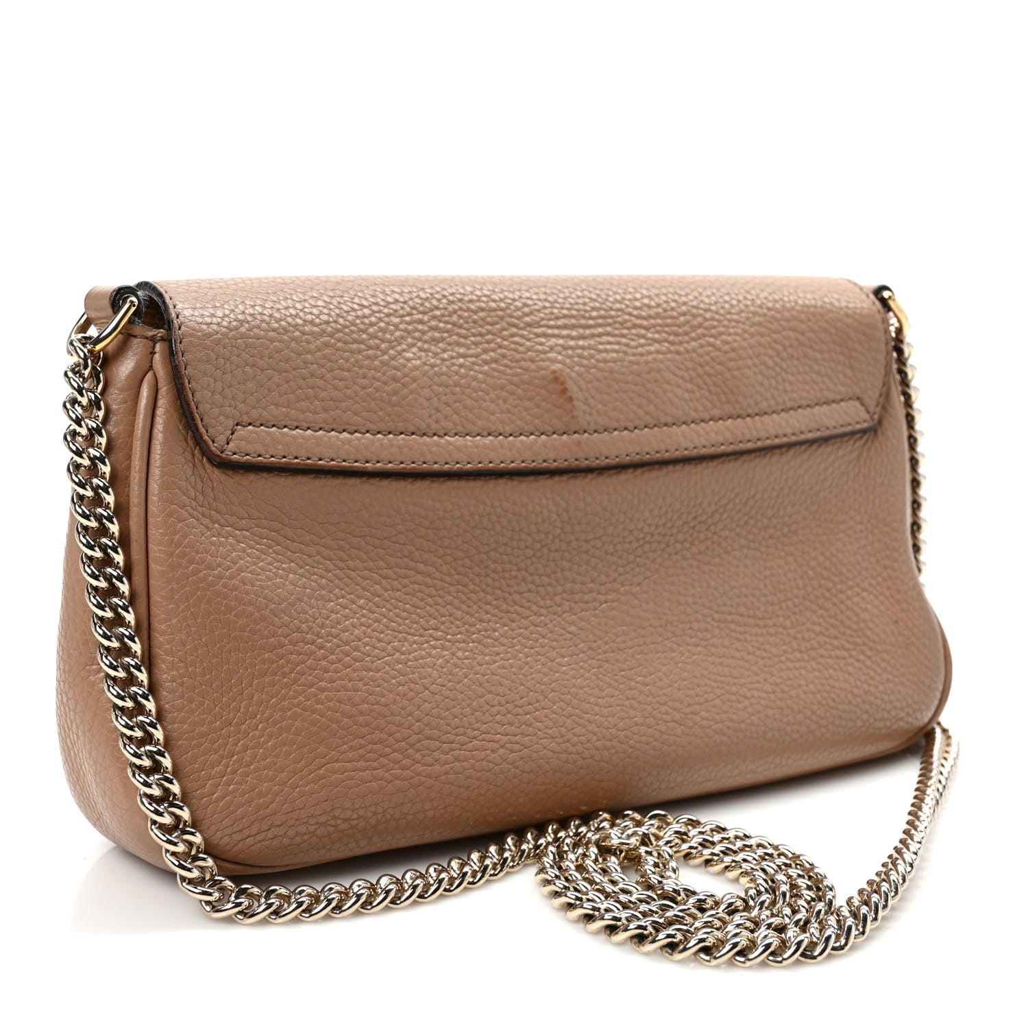 Gucci Pebbled Calfskin Medium Soho Flap Crossbody Camelia 3 of 14