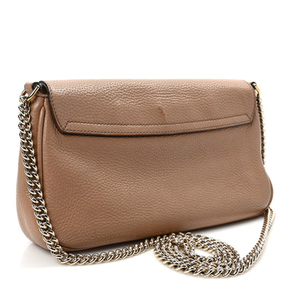 Gucci Pebbled Calfskin Medium Soho Flap Crossbody Camelia 3 of 14