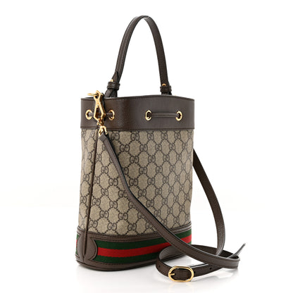 Gucci GG Supreme Monogram Web Small Ophidia Bucket Bag Brown 3 of 14