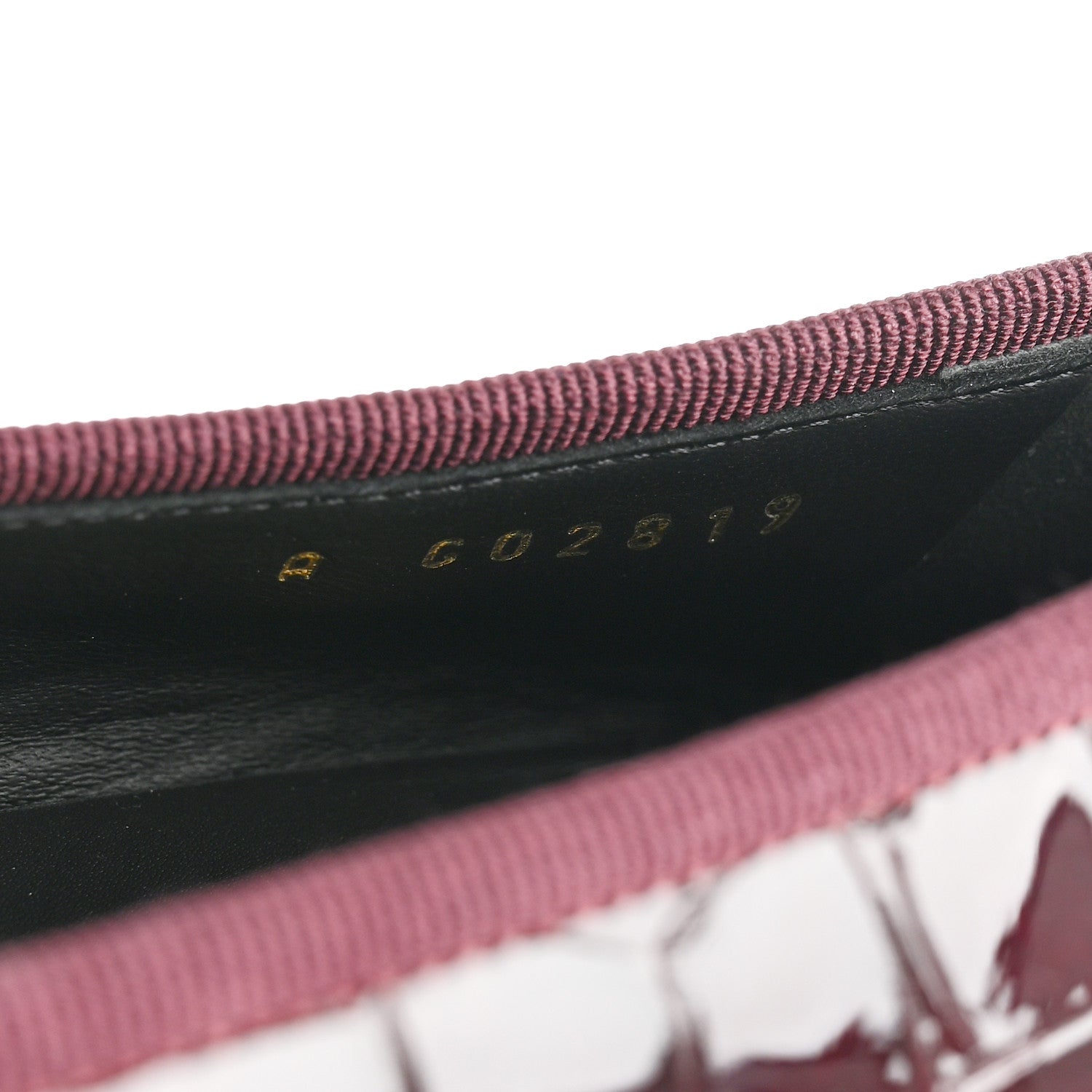 Chanel Patent Calfskin Crocodile Embossed Ballerina Flats 37.5 Dark Burgundy Black 9 of 10