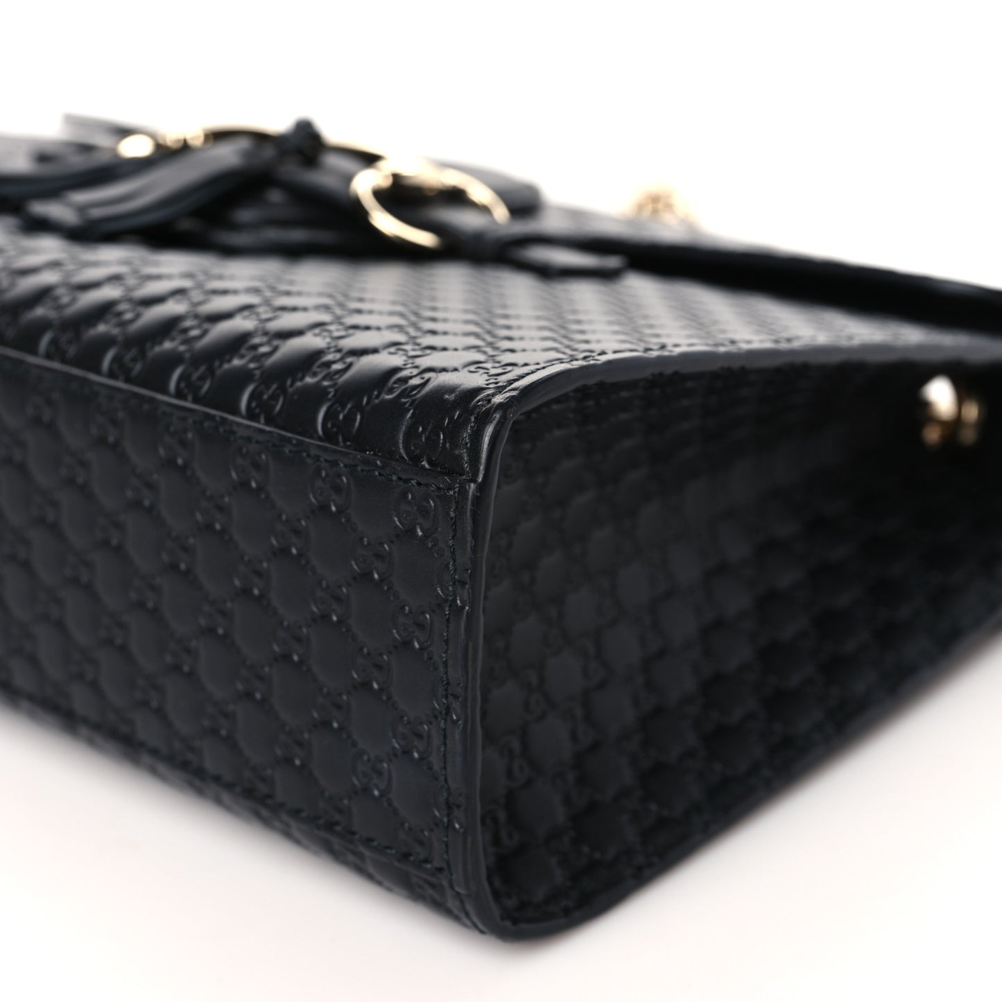 Microguccissima Medium Emily Chain Shoulder Bag Black