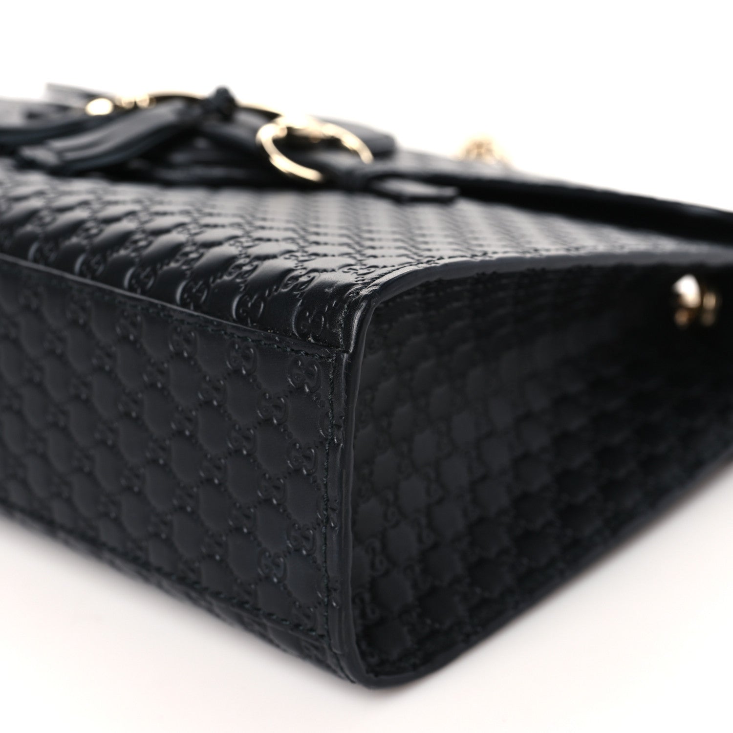 Gucci Microguccissima Medium Emily Chain Shoulder Bag Black 9 of 10