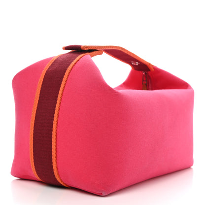 Hermes Canvas Large Bride-A-Brac Pouch Hibiscus 3 of 7