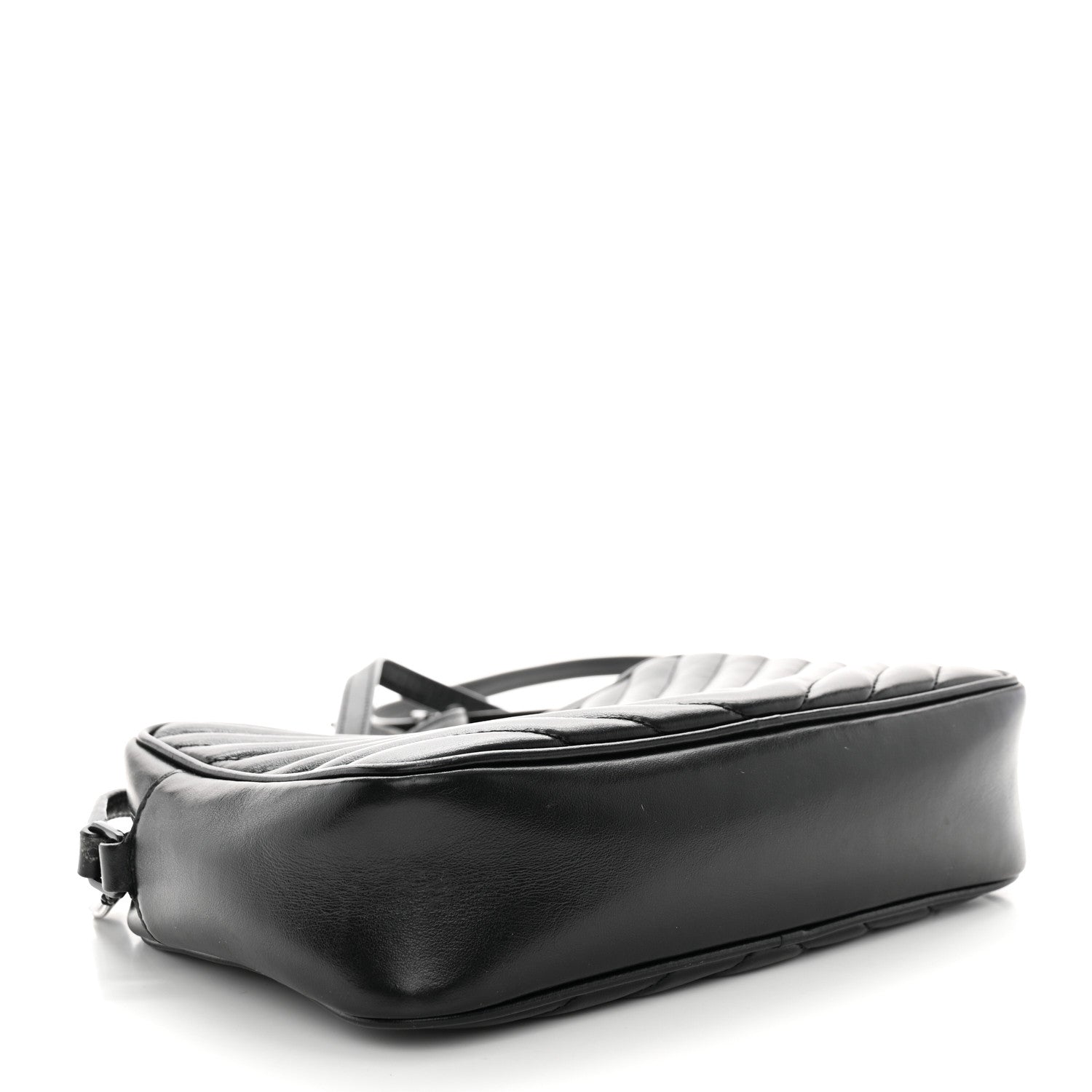 Saint Laurent Calfskin Matelasse Monogram Monochrome Lou Camera Bag Black 4 of 11