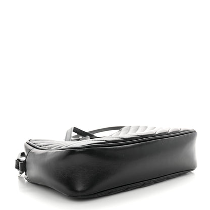Saint Laurent Calfskin Matelasse Monogram Monochrome Lou Camera Bag Black 4 of 11