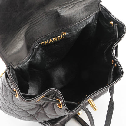 Chanel Lambskin Quilted Backpack Black 5 of 9