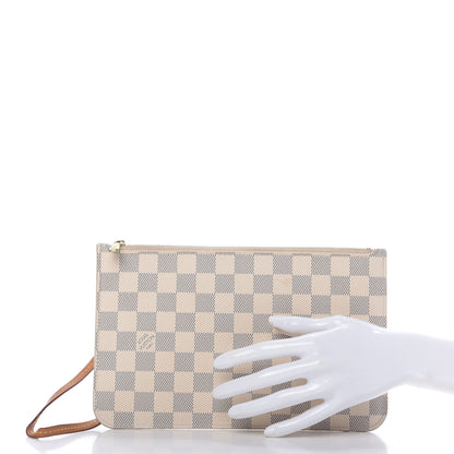 Louis Vuitton Damier Azur Neverfull PM Pochette 2 of 10