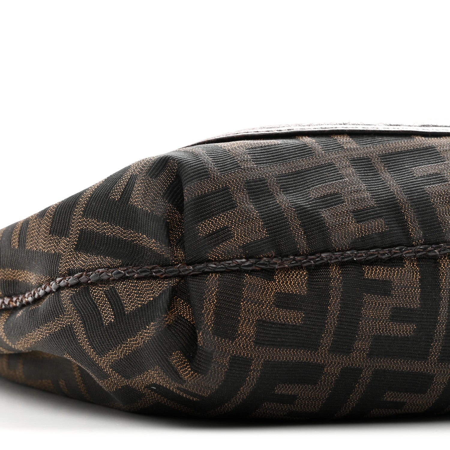 Fendi Zucca Nappa Nuvolata Vitello Tortuga Medium Spy Hobo Tobacco Moro 16 of 19