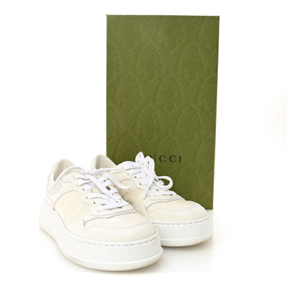 Gucci Calfskin GG Tennis Embossed Perforated Womens Platform 55mm Sneakers 37 Great White 11 of 11