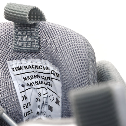 Balenciaga Metallic Calfskin Mesh Nylon Womens Track Sneakers 36 Silver 8 of 10