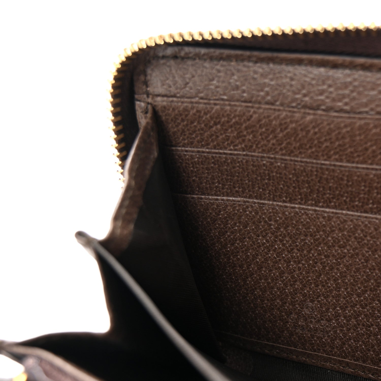 Gucci GG Supreme Monogram Web Ophidia Zip Around Wallet Brown 6 of 8