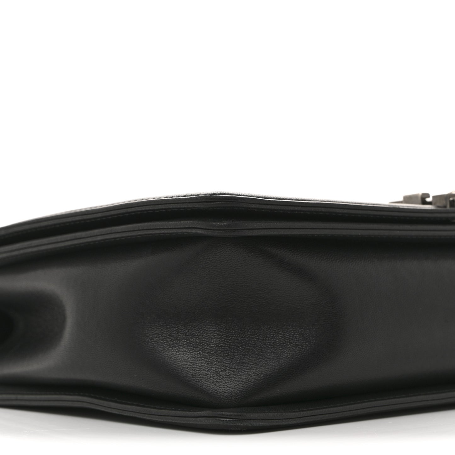 Lambskin Quilted Large Boy Flap Black