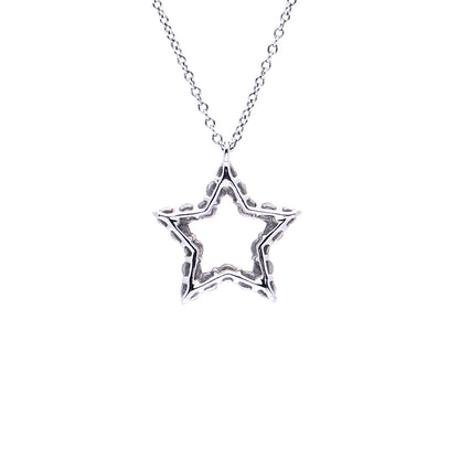 Tiffany Platinum Diamond Star Pendant Necklace 4 of 7