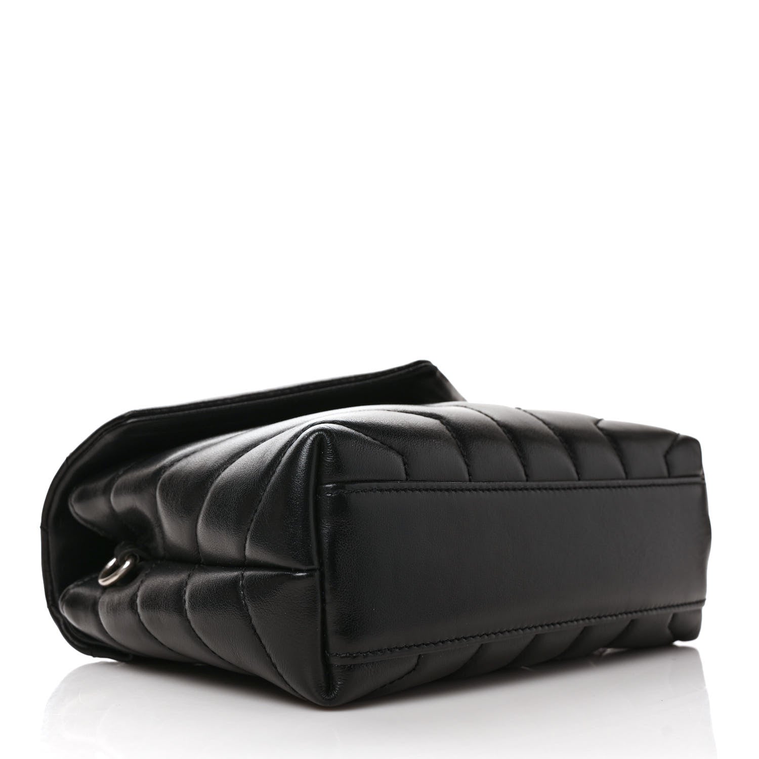 Saint Laurent Calfskin Y Quilted Monogram Toy Loulou Crossbody Bag Black 4 of 9