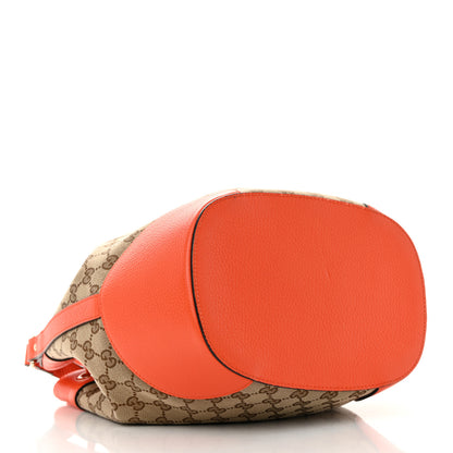 Gucci GG Monogram Calfskin Bucket Bag Orange 4 of 19