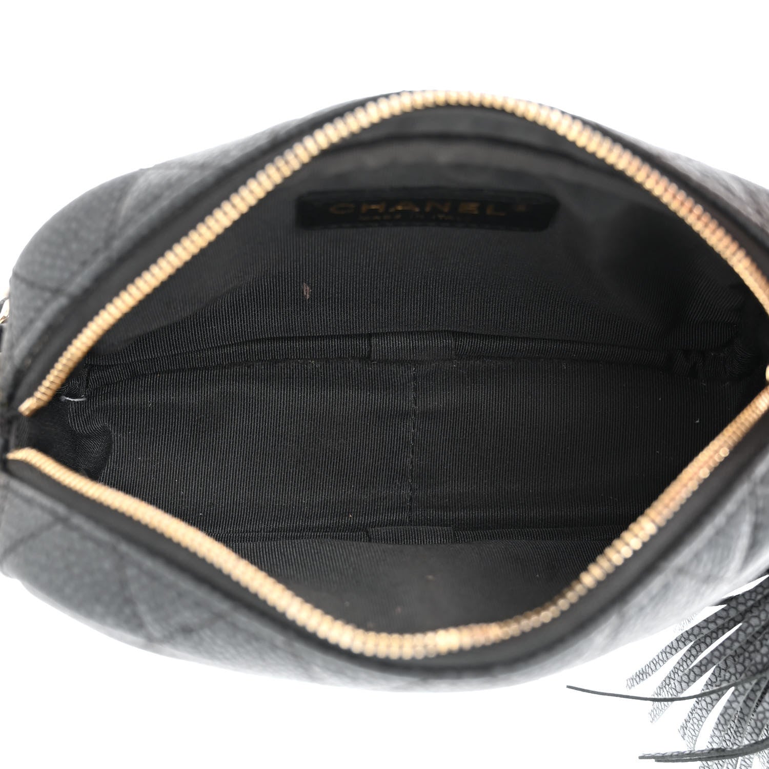 Chanel Iridescent Caviar Quilted Mini Coco Tassel Camera Case Black 5 of 10
