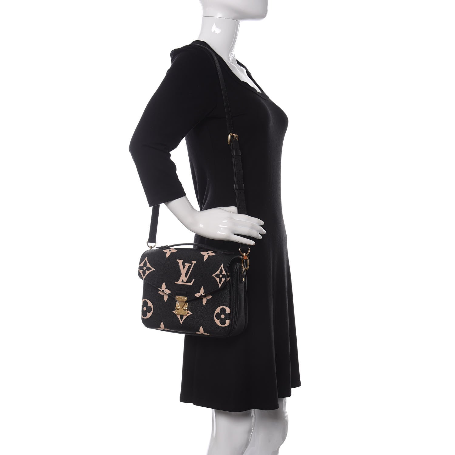 Louis Vuitton Empreinte Monogram Giant Pochette Metis Black Beige 2 of 12