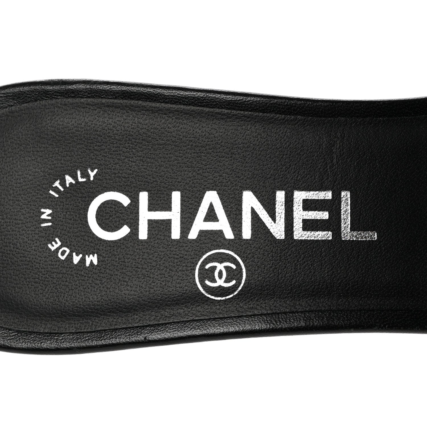 Chanel PVC Lambskin Logo Mules 37 Black 7 of 18