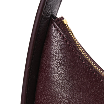 The Row Grained Calfskin Half Moon Shoulder Bag Raisin 10 of 10