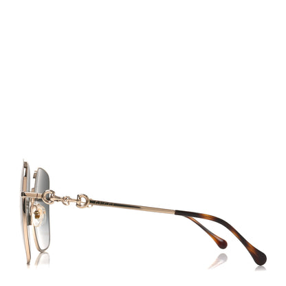 Gucci Metal Horsebit Square Sunglasses GG0879S Gold 3 of 7