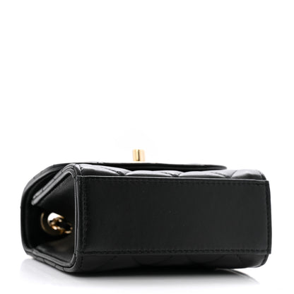 Chanel Lambskin Quilted Mini Trendy CC Clutch With Chain Black 4 of 12