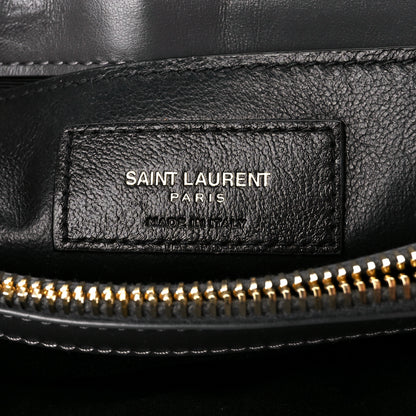 Saint Laurent Calfskin Y Quilted Monogram Small Loulou Chain Satchel Storm 7 of 11