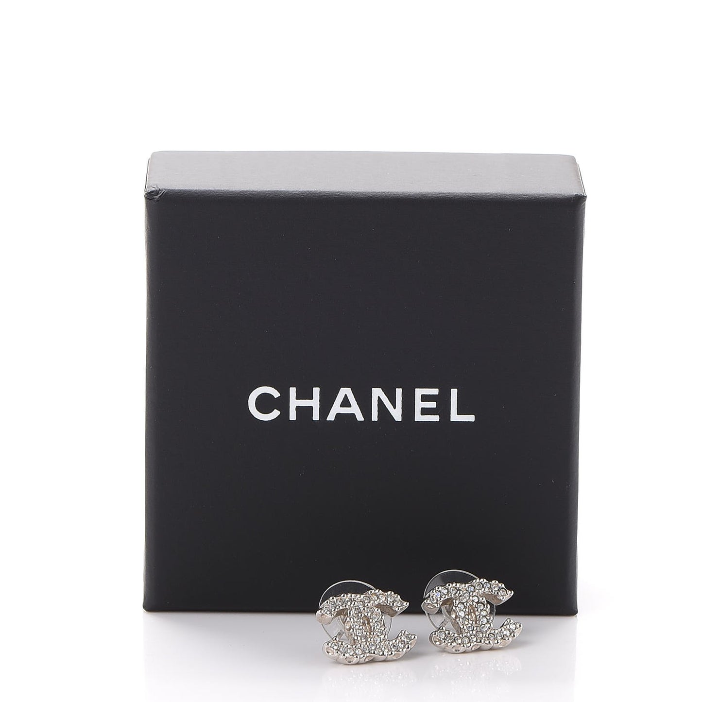 Crystal CC Earrings Silver