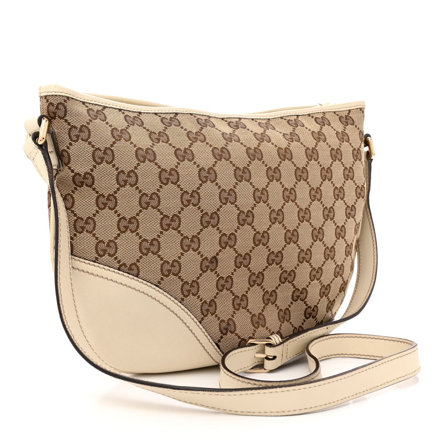Monogram Medium New Britt Half Moon Hobo White