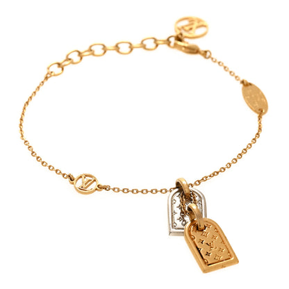 Louis Vuitton Brass Nanogram Bracelet Silver Gold 1 of 6