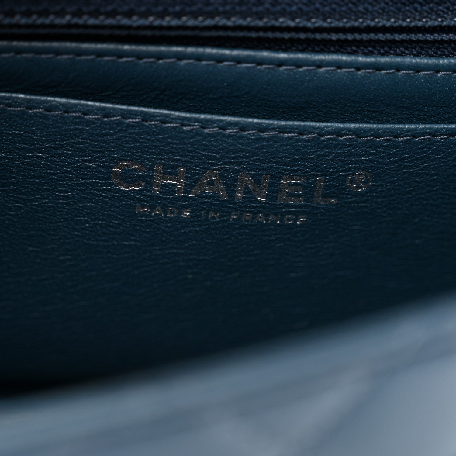 Chanel Lambskin Quilted Mini Rectangular Flap Dark Blue 6 of 10