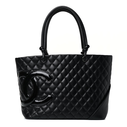 Chanel Calfskin Quilted Large Cambon Tote Black 1 of 4