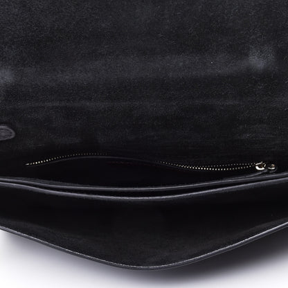 Valentino Garavani Grained Calfskin Embroidered Rockstud Wristlet Clutch Black 4 of 4