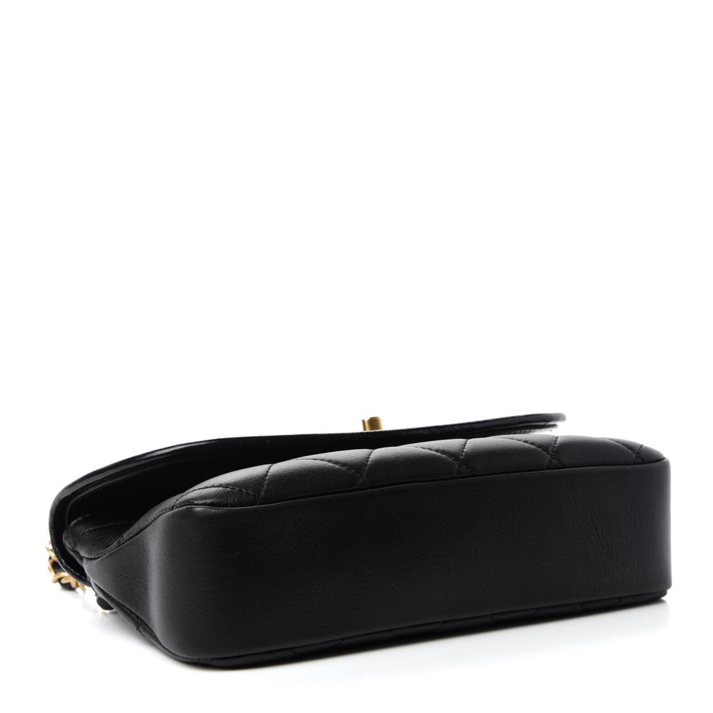 Lambskin Quilted Small La Parisienne Top Handle Flap Black