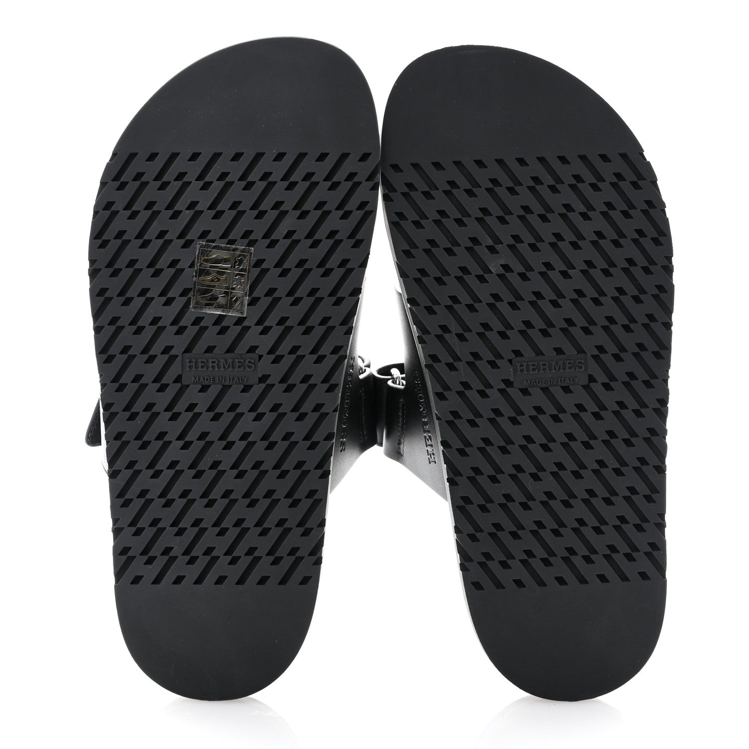Hermes Calfskin Womens Chypre Sandals 35 Black 5 of 9