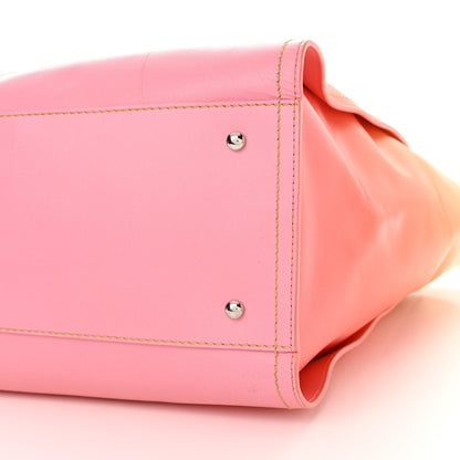 Chanel Shaded Calfskin Medium Deauville Tote Orange Coral Pink 11 of 22