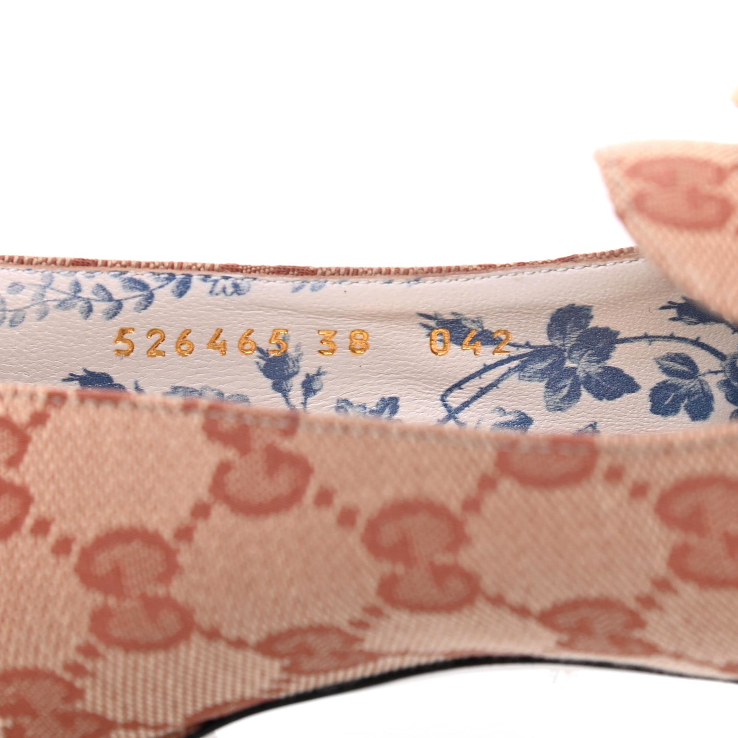 Monogram GG Victoire 55mm Loafer Pumps 38 Beige Ruggine