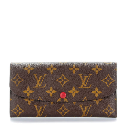 Louis Vuitton Monogram Emilie Wallet Red 1 of 10
