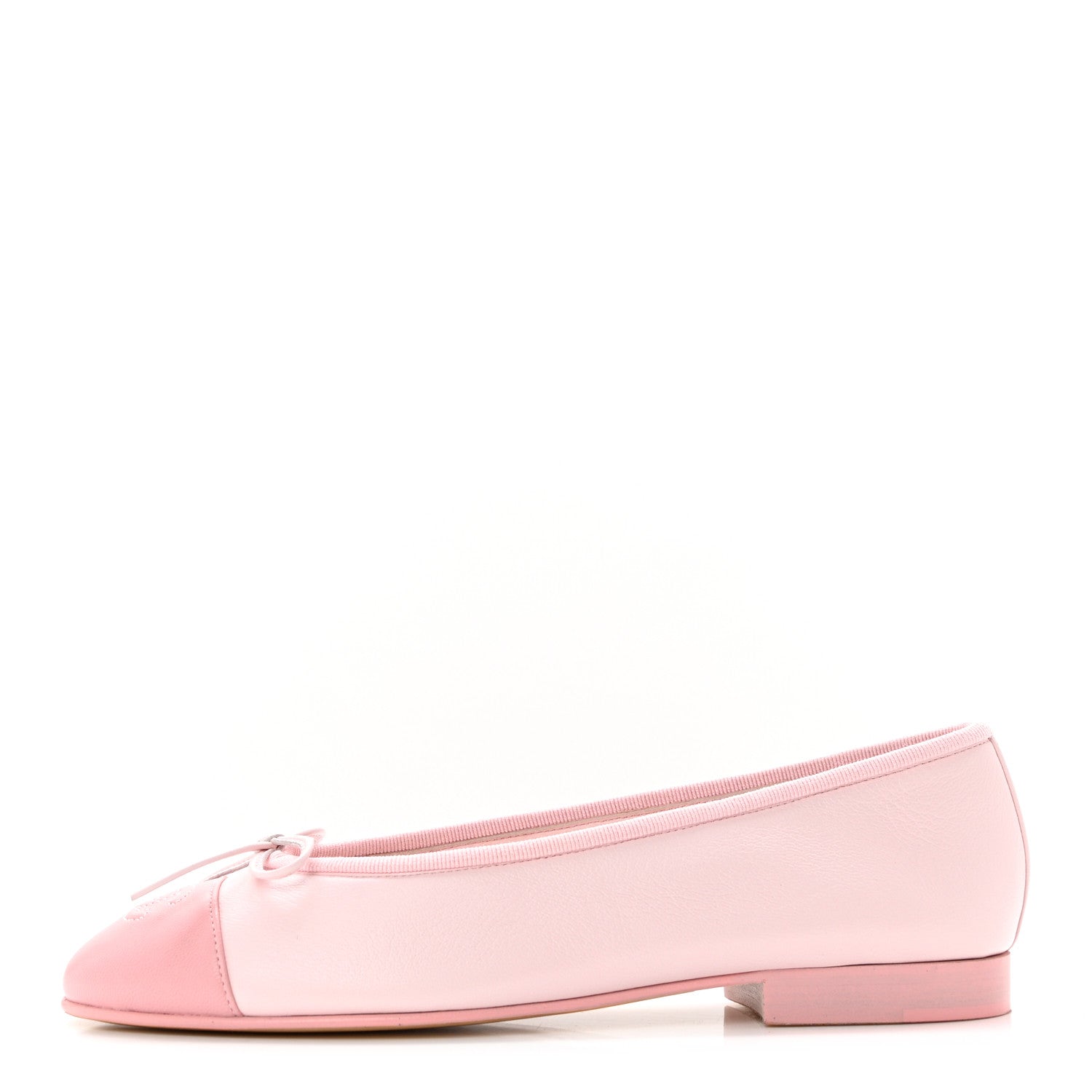 Chanel Lambskin CC Cap Toe Ballerina Flats 36 Pink Light Pink 1 of 9
