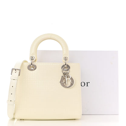 Christian Dior Patent Micro-Cannage Medium Lady Dior White 12 of 12