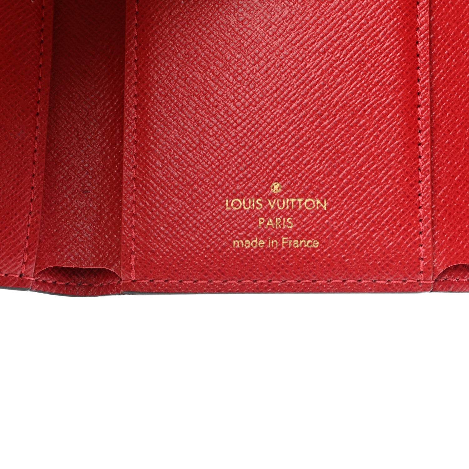 Louis Vuitton Damier Ebene Victorine Wallet Red 6 of 10