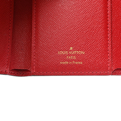 Louis Vuitton Damier Ebene Victorine Wallet Red 6 of 10
