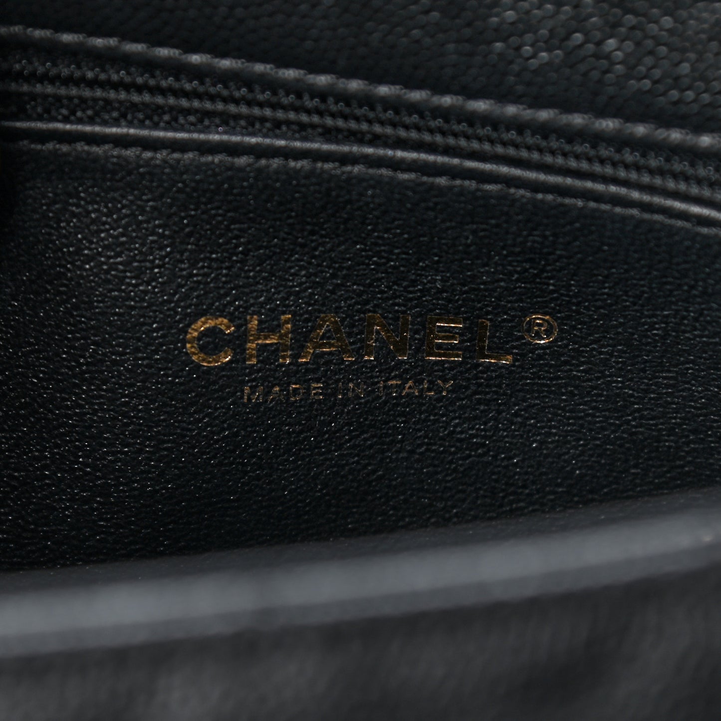 Caviar Lizard Embossed Quilted Small Coco Handle Flap Black