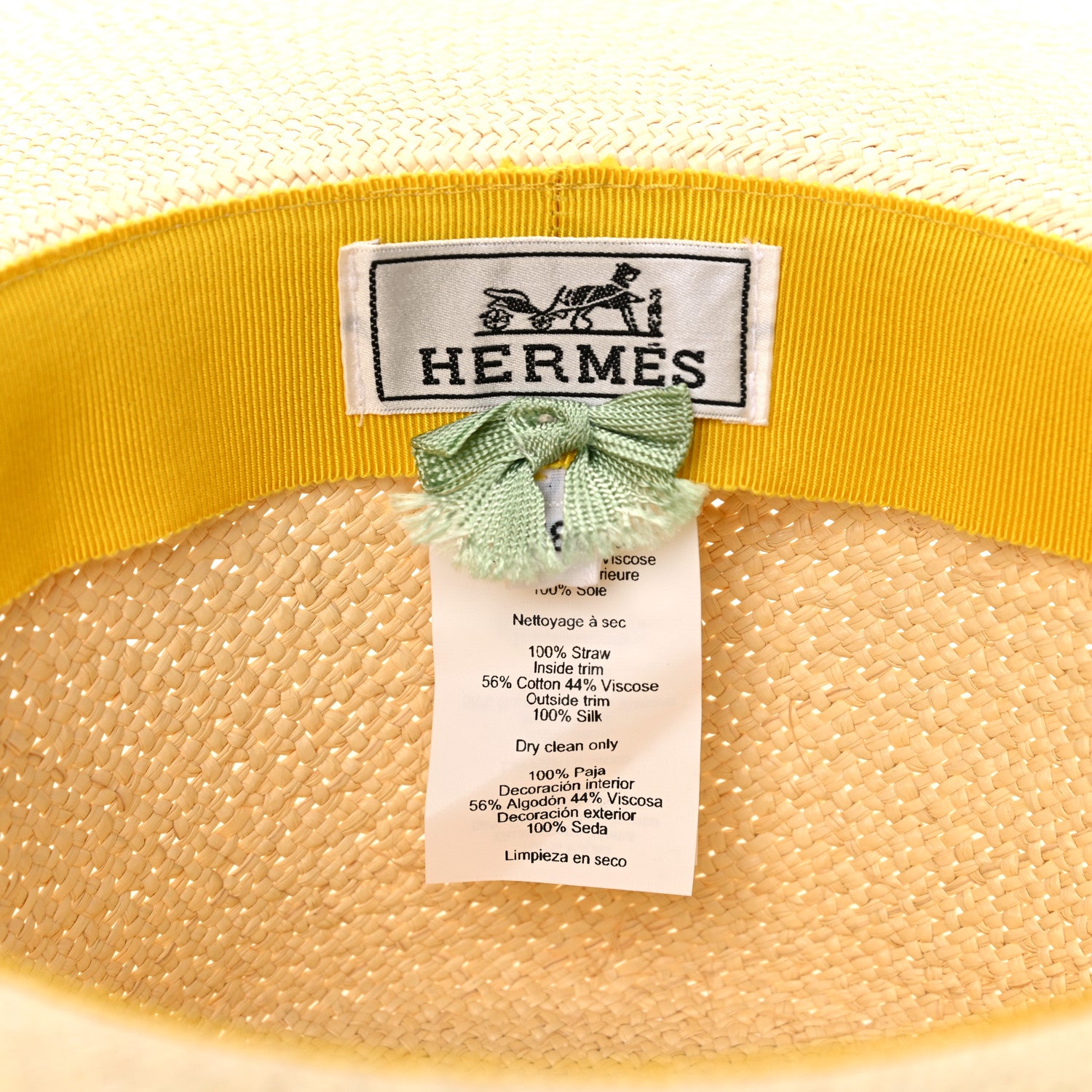 Hermes Straw Carlotta Panama Brisa Hat 58 Naturel 6 of 10