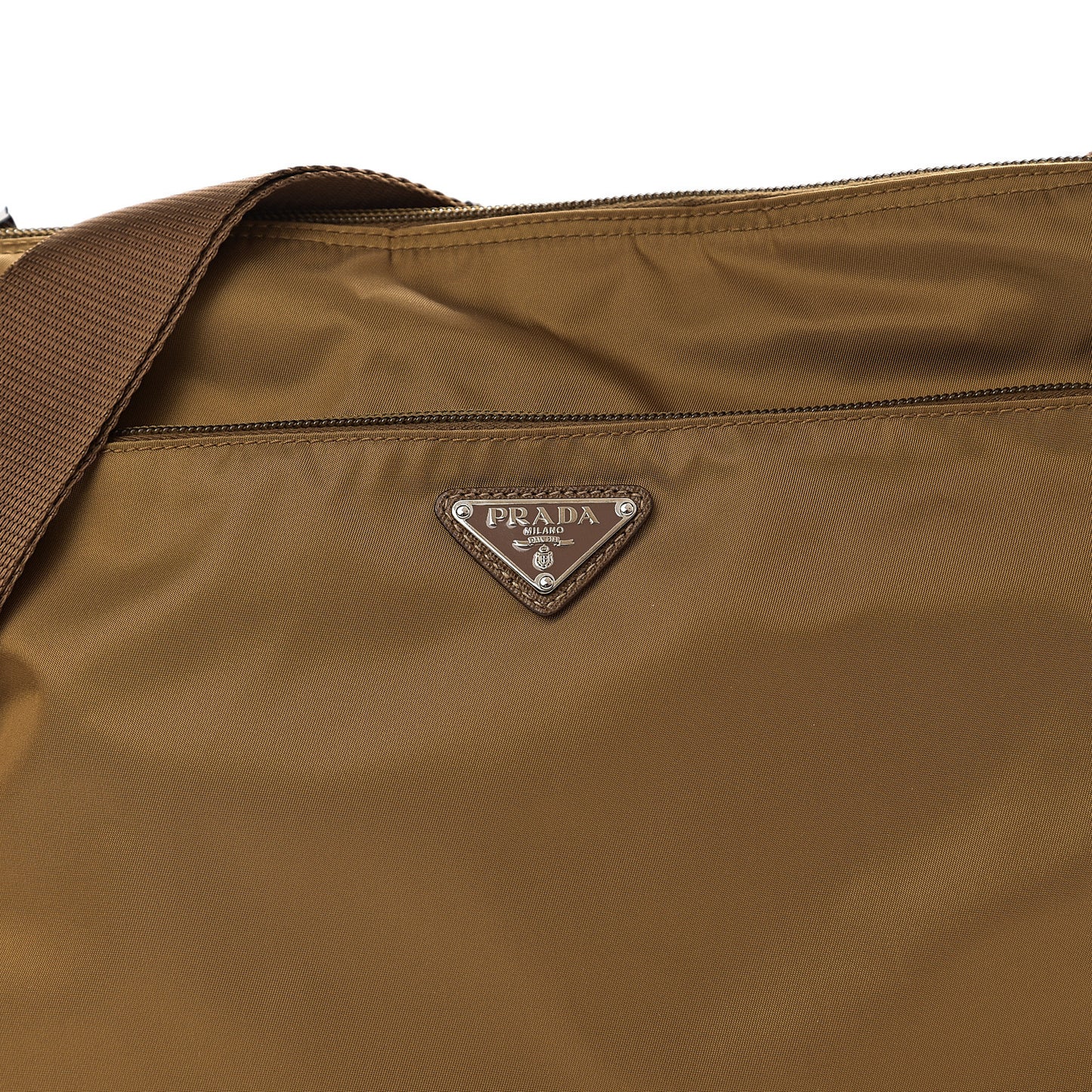 Nylon Vela Flat Messenger Bag Tabacco