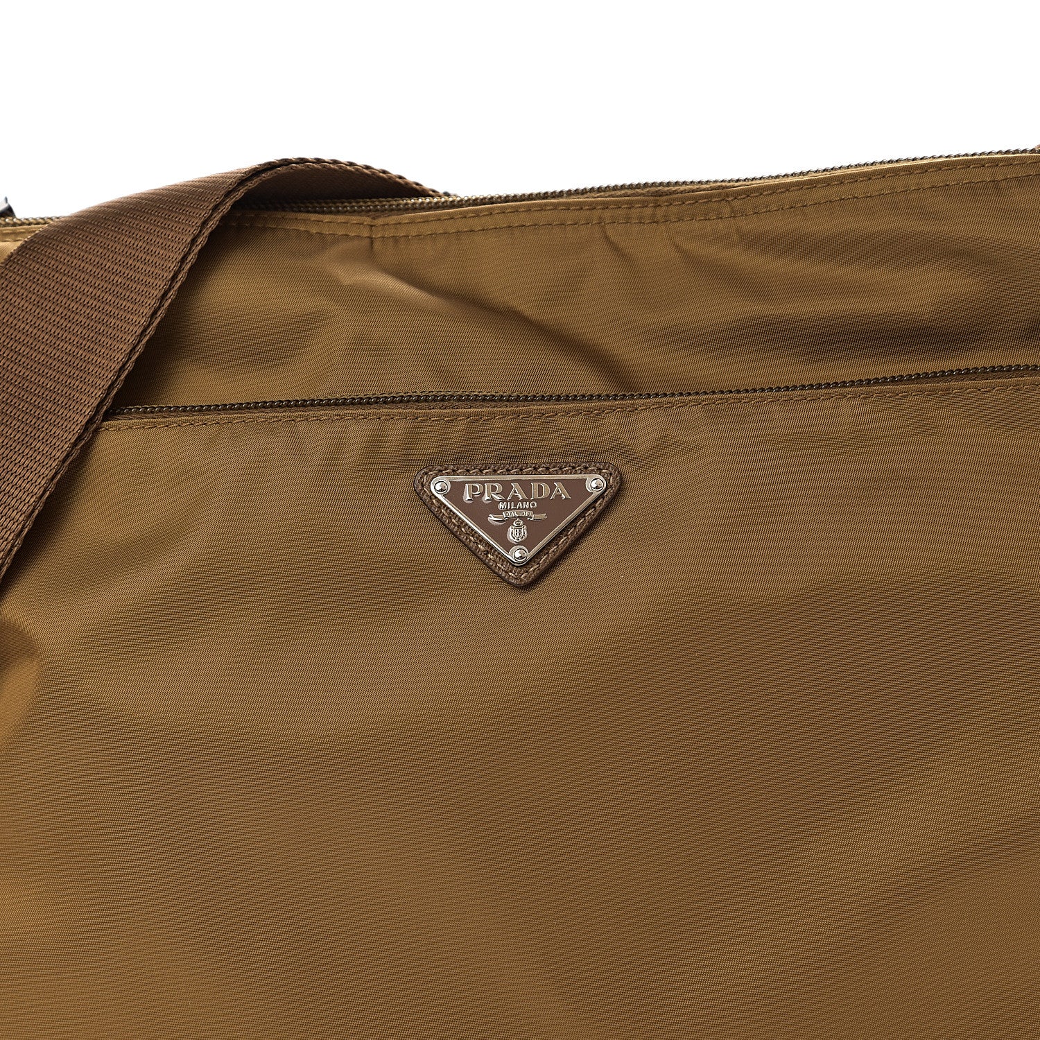 Prada Nylon Vela Flat Messenger Bag Tabacco 9 of 9