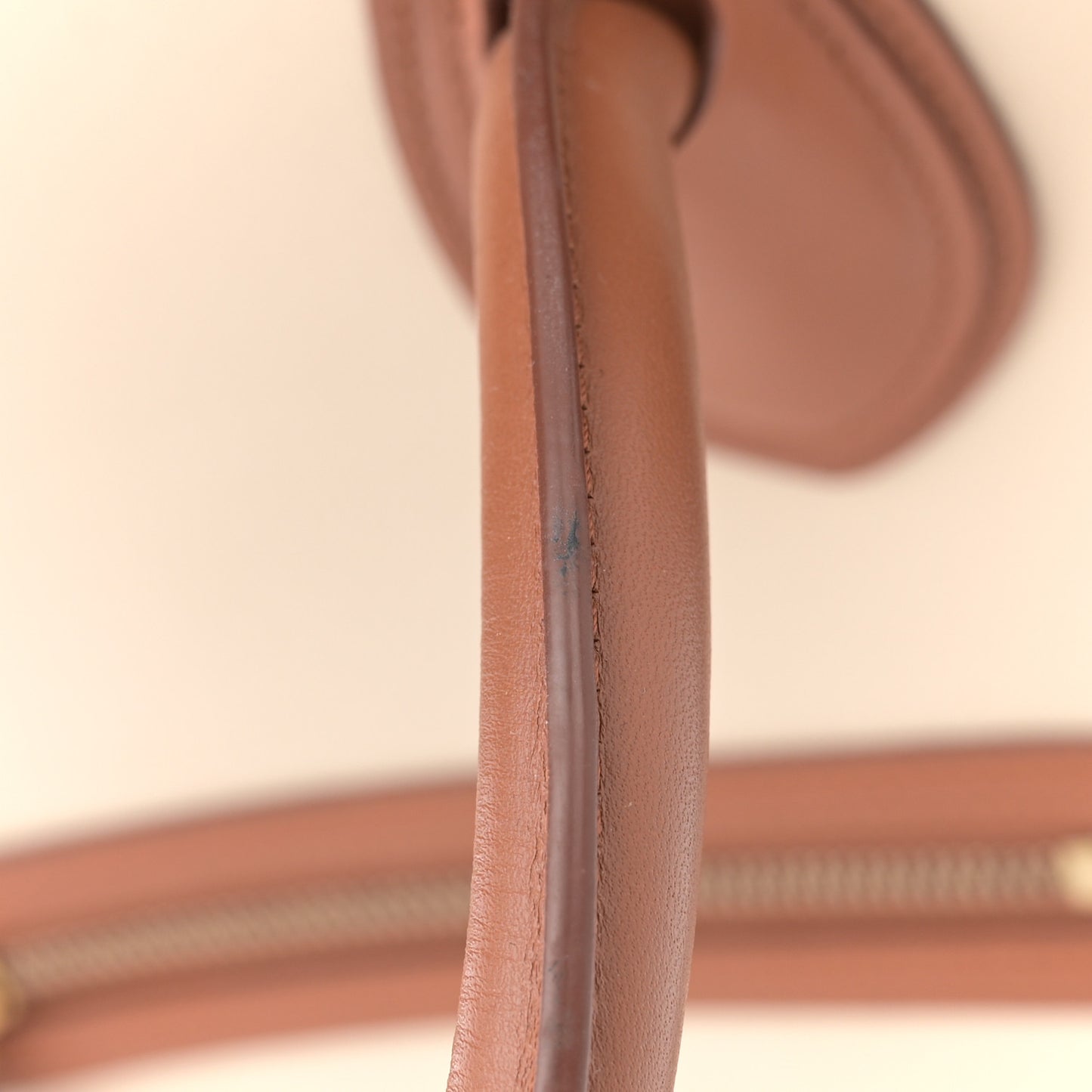 Elephant Calfskin Mini Tri-Color Luggage Brown