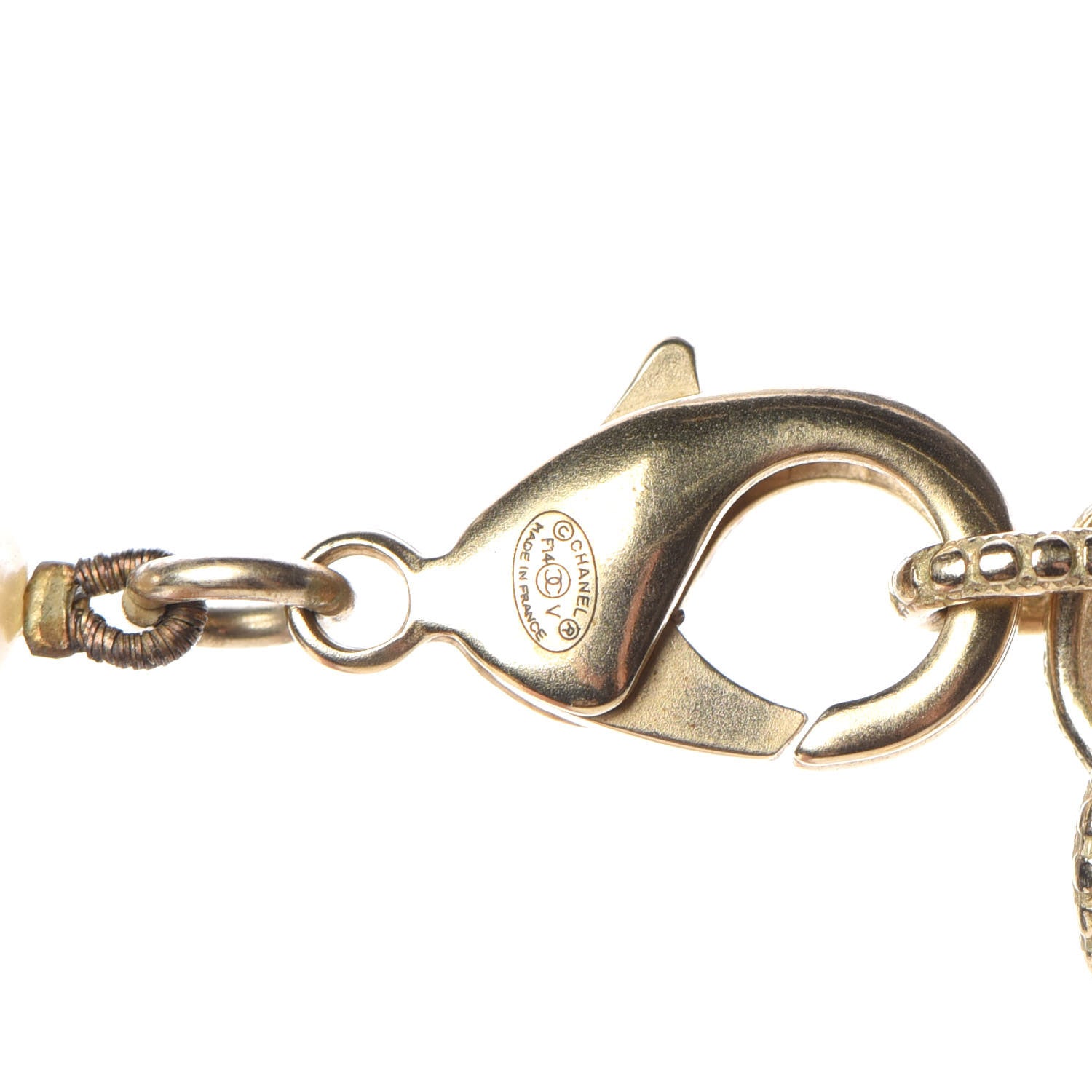 Chanel Graduated Pearl CC Short Necklace Gold 4 of 5