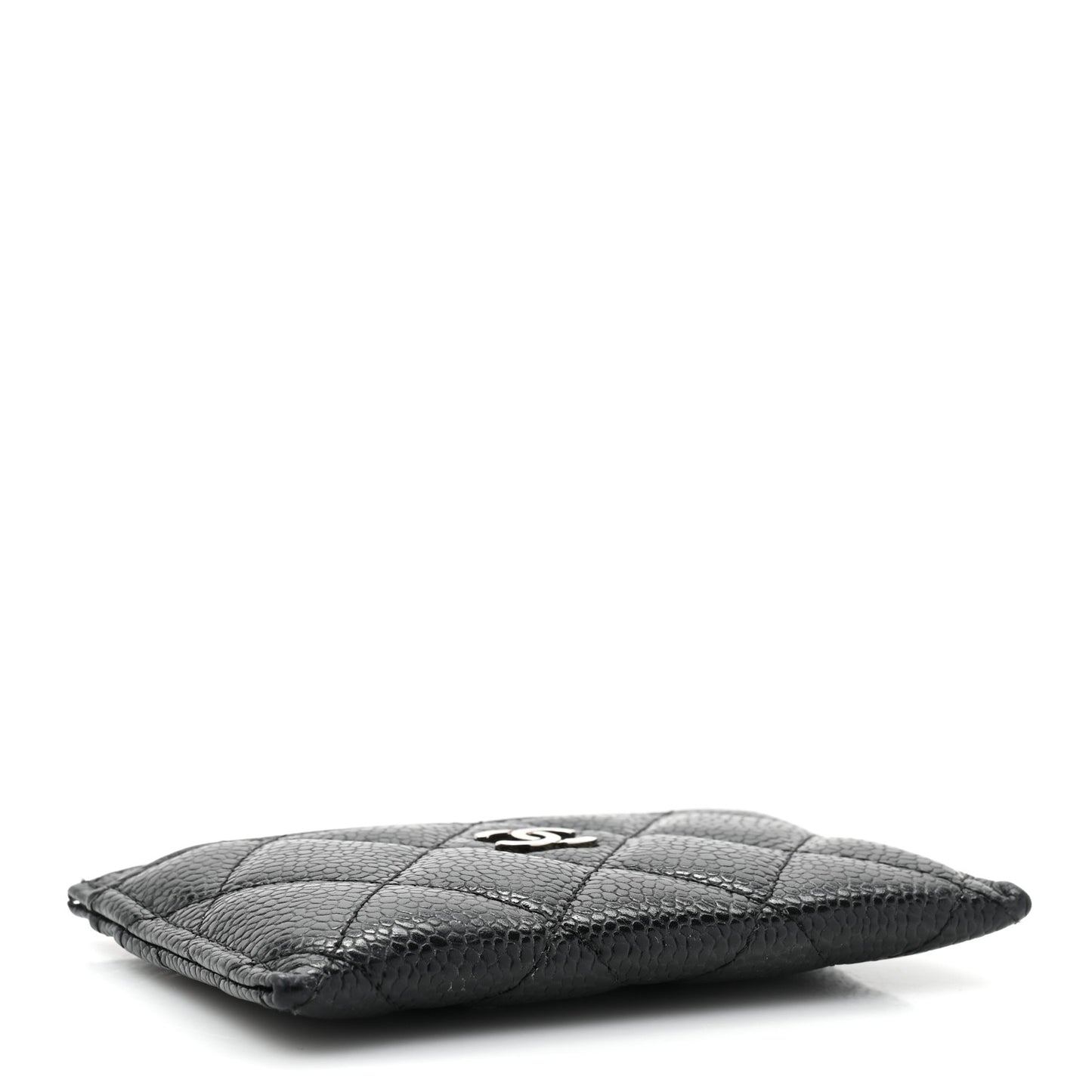 Caviar Quilted Card Holder Black